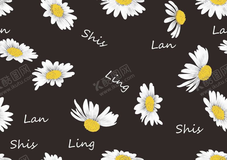 编号：31027409220911514546【酷图网】源文件下载-菊花字母印花