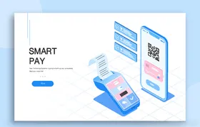 卡通IT插画现代科技核心科技5G体验商务科技