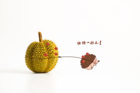 榴莲白底素材
