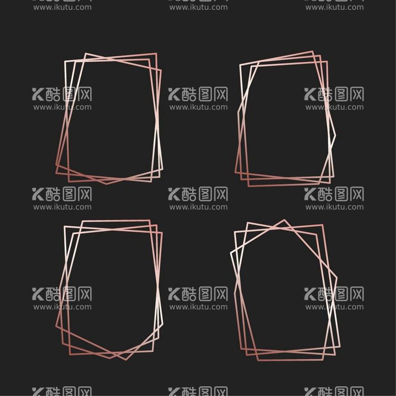 编号：25533511010115231781【酷图网】源文件下载-金色几何图形边框