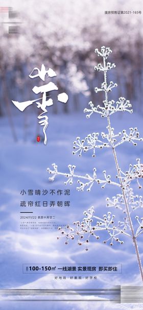 房地产小雪节气海报 