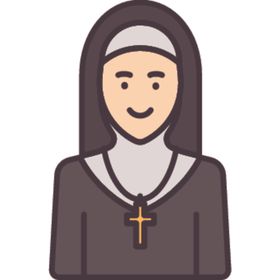 手绘卡通修女