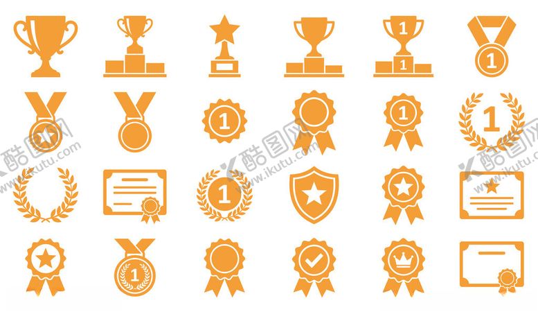 编号：94804904162104569261【酷图网】源文件下载-橙色荣誉图标