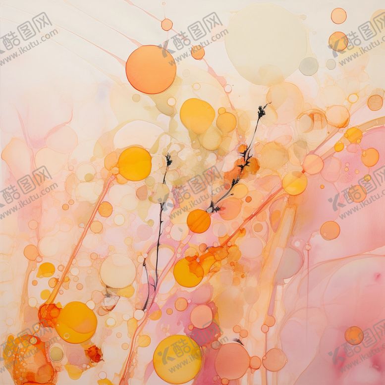 编号：93761712080435112816【酷图网】源文件下载-暖色抽象画