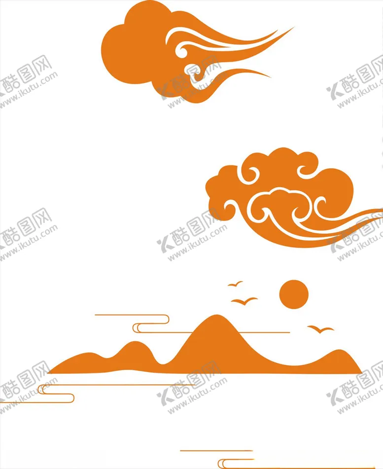 编号：17549304131945303207【酷图网】源文件下载-矢量山祥云