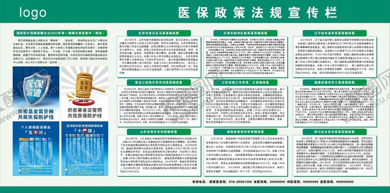 编号：16358302040617053612【酷图网】源文件下载-医保监管宣传栏