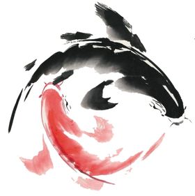 水墨鲤鱼