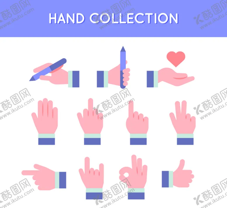 编号：85461210061846079184【酷图网】源文件下载-手势插画