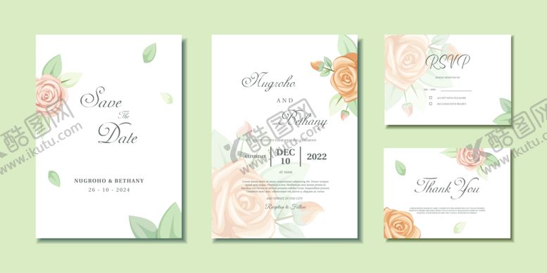 编号：42862004091952317109【酷图网】源文件下载-花卉婚礼请柬