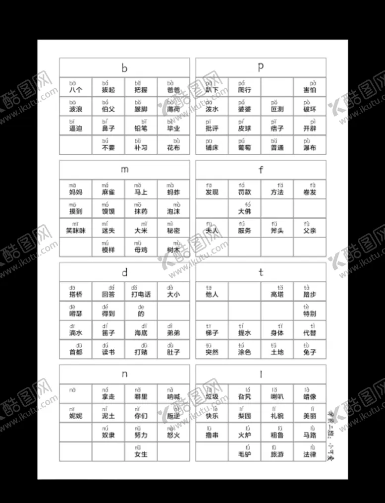 编号：87226004201901149669【酷图网】源文件下载-拼音资料