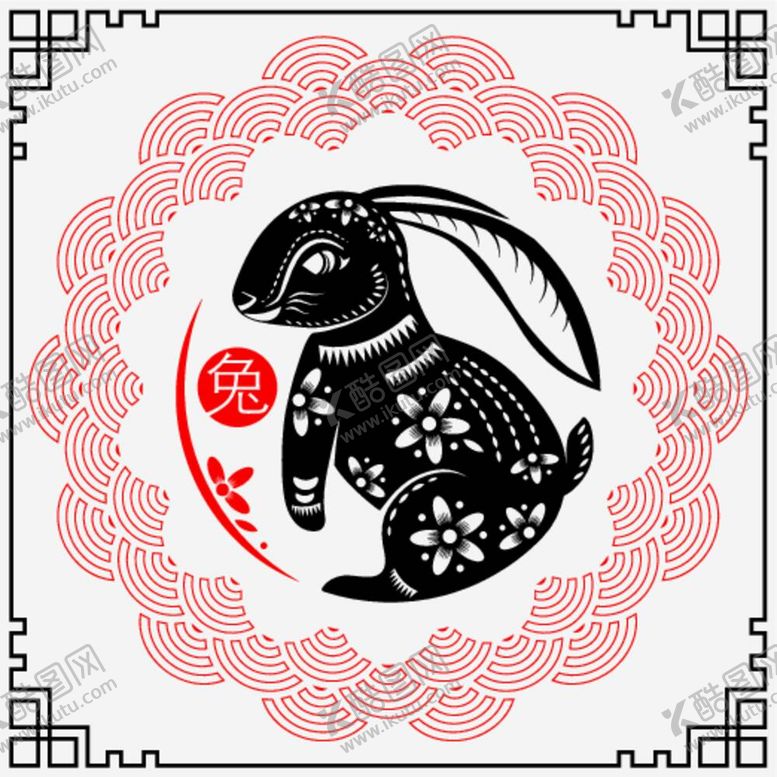 编号：74263510091927342801【酷图网】源文件下载-兔年剪纸  
