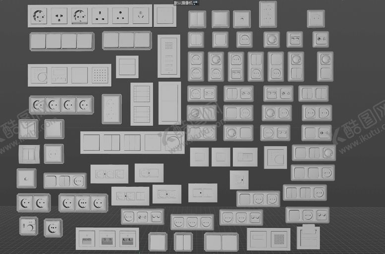 编号：65603701260058469894【酷图网】源文件下载-C4D模型开关