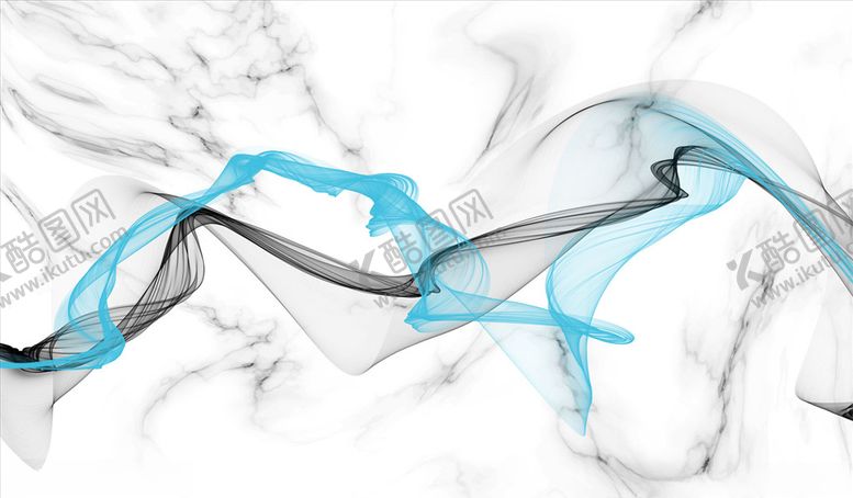 编号：26660410090505516033【酷图网】源文件下载-水墨画飘带背景墙