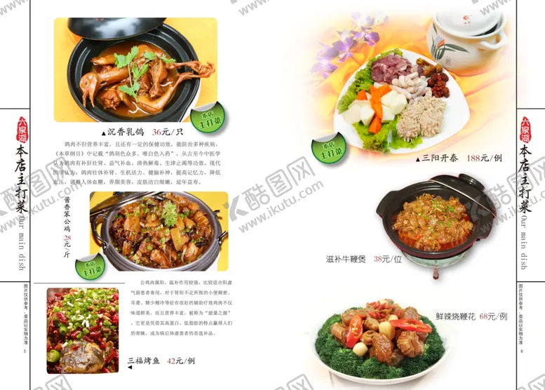编号：97442606261850235888【酷图网】源文件下载-高档菜谱