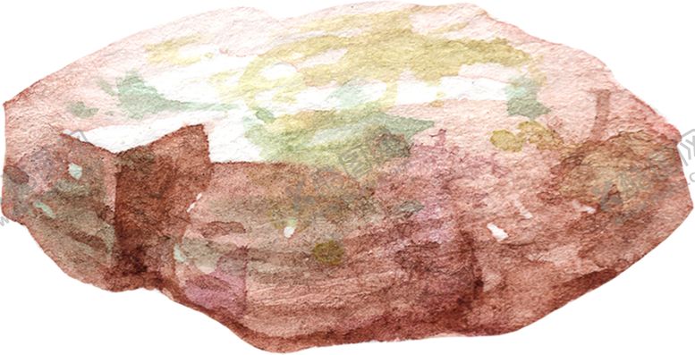 编号：55785810300202236452【酷图网】源文件下载-手绘水彩石头