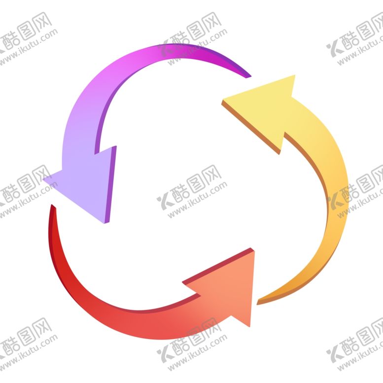 编号：48517907122305347546【酷图网】源文件下载-循环彩色渐变箭头