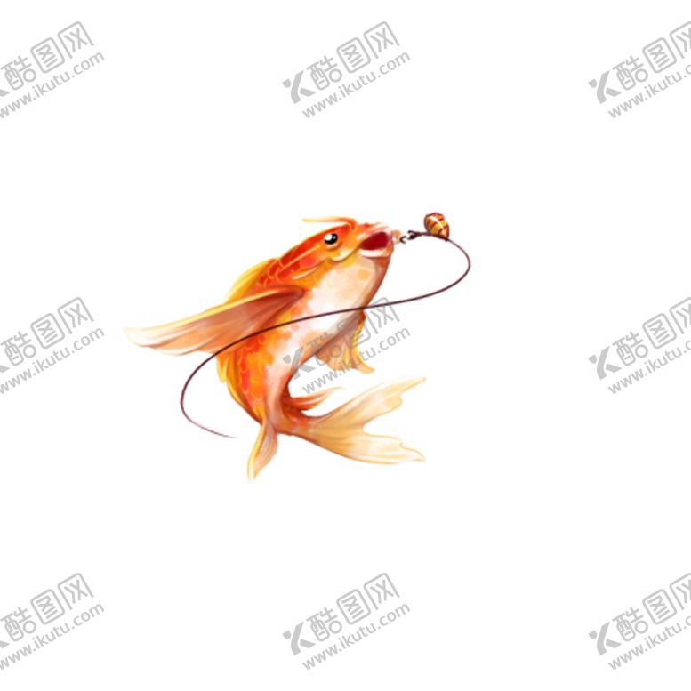 编号：60893404280422318279【酷图网】源文件下载-锦鲤吃饵