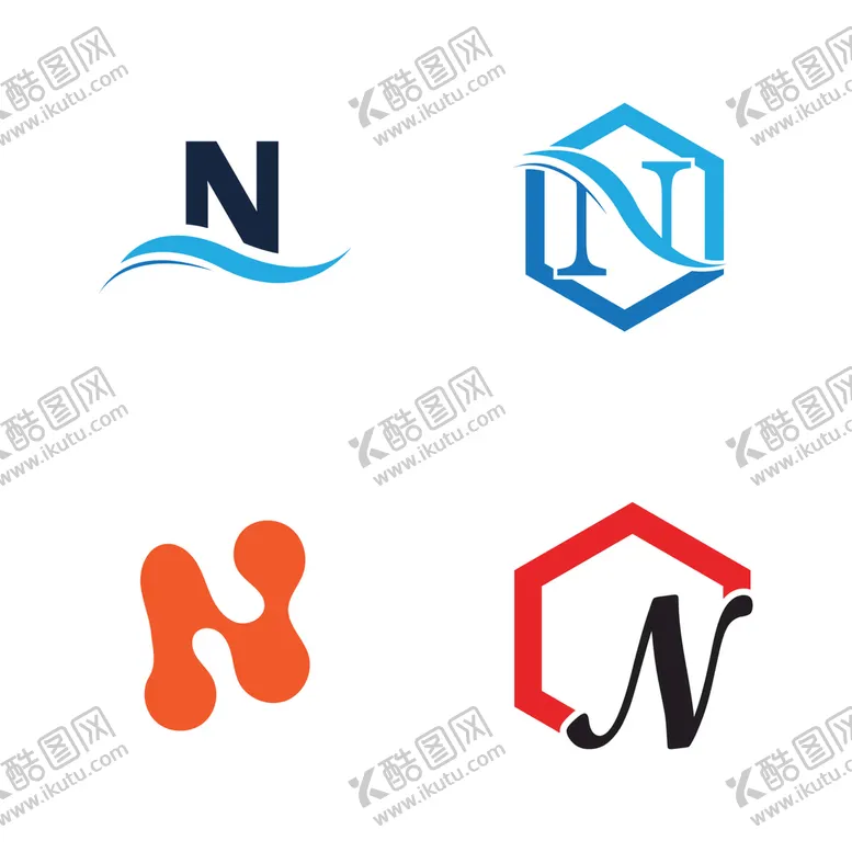 编号：23164510070105488642【酷图网】源文件下载-字母标 logo  标志N 