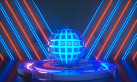 人物炫彩光效科技时尚未来场景3