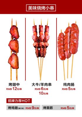烤串烤翅烤肠海报灯片