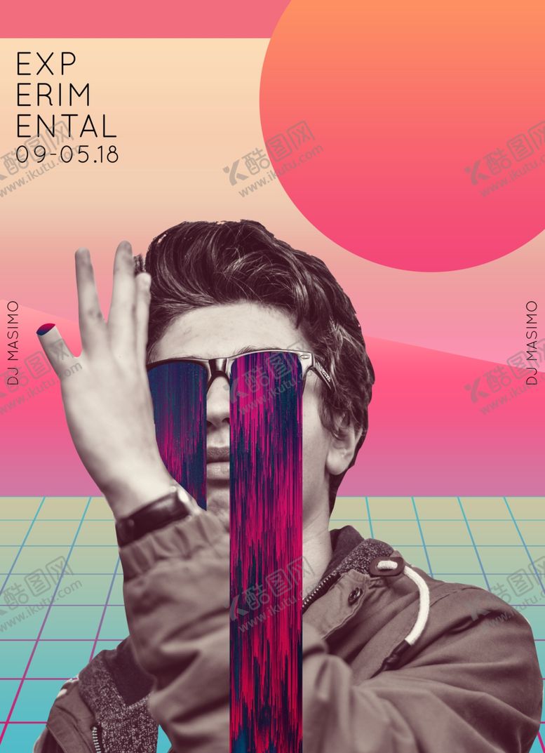 编号：35239310070043034801【酷图网】源文件下载-蒸汽波海报