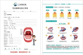 牙齿健康检查表