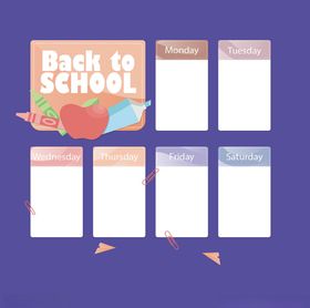 返校季空白日程规划模板