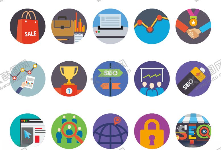 编号：53495809240024145960【酷图网】源文件下载-商务办公图标