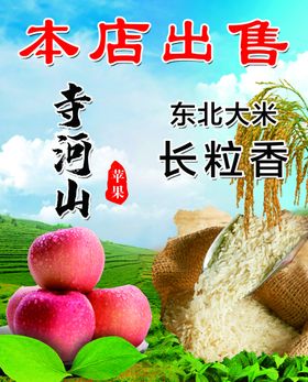 苹果白云蓝天水大米