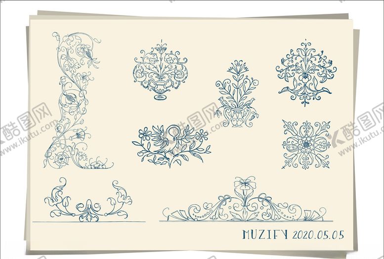 编号：25099506190247324926【酷图网】源文件下载-花边边框手绘稿