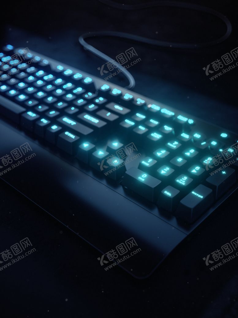 编号：94728110261757223854【酷图网】源文件下载-大气黑色机械键盘简约