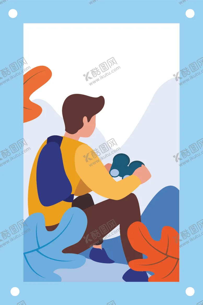编号：17937512141243441144【酷图网】源文件下载-拿着望远镜旅游的人图片素材