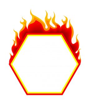 卡通边框卡通对话框火球