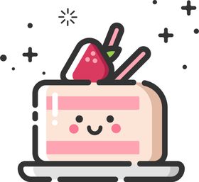 卡通甜品手绘甜品冰淇淋牛