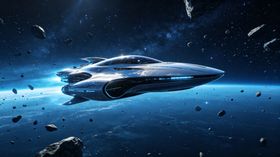 星际间飞驰的科幻宇宙飞船