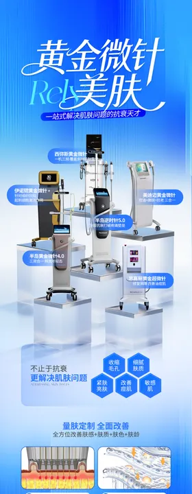 医美黄金微针美肤长图