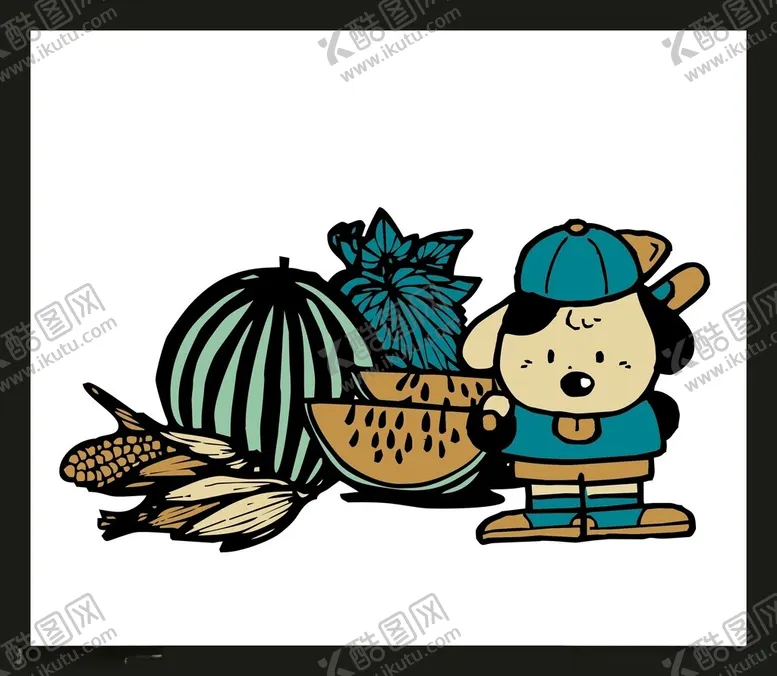 编号：96667812230249235725【酷图网】源文件下载-手绘卡通小狗