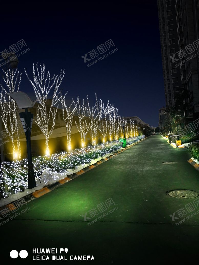 编号：38448710190547265750【酷图网】源文件下载-小区道路景观亮化节日