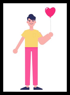 手绘男人男孩卡通动画卡通动画