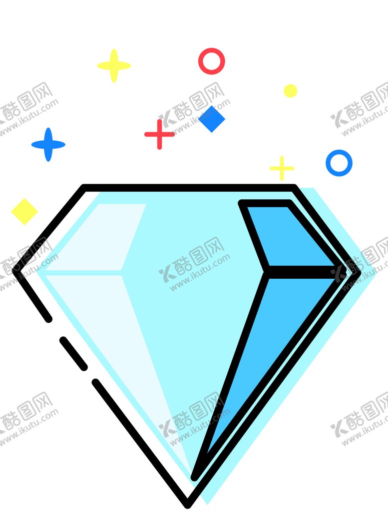 编号：82223109240558153887【酷图网】源文件下载-手绘钻石宝石水晶珠宝免扣素材