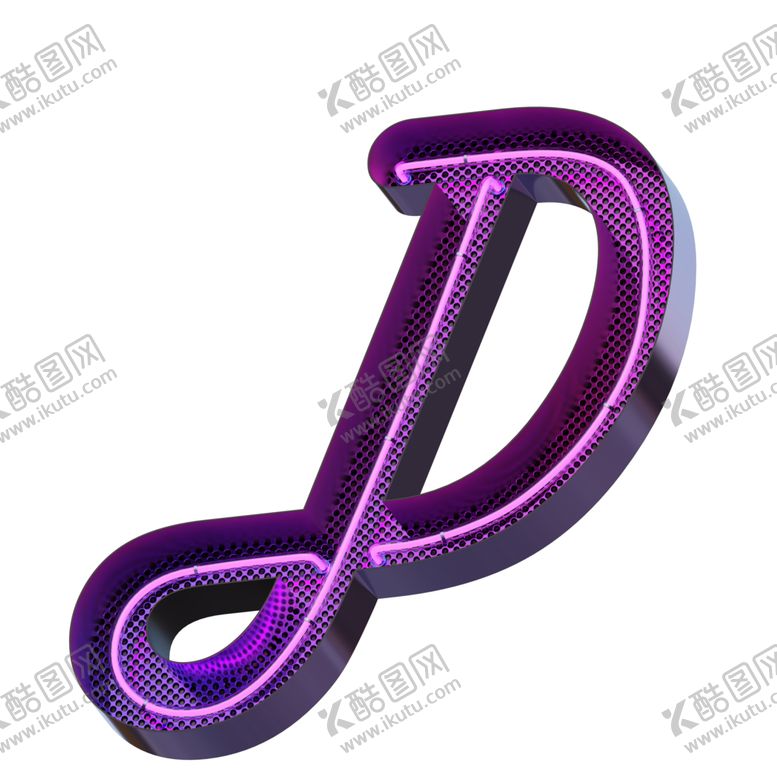 编号：62146406281251099920【酷图网】源文件下载-高清立体紫色霓虹灯字母元素
