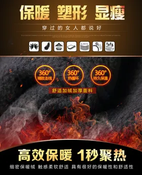 加绒加厚保暖火元素