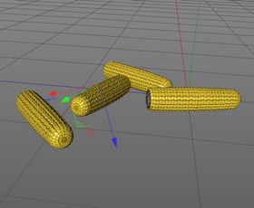 C4D模型玉米