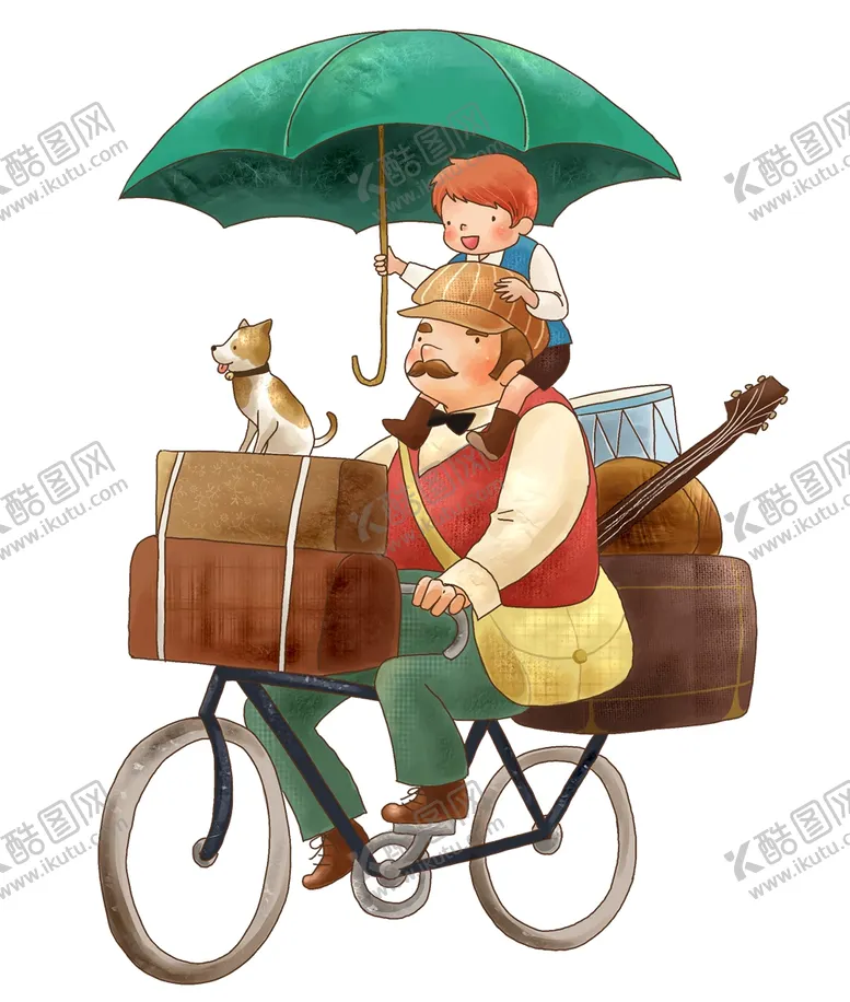 编号：28687106250856189010【酷图网】源文件下载-父亲节插画