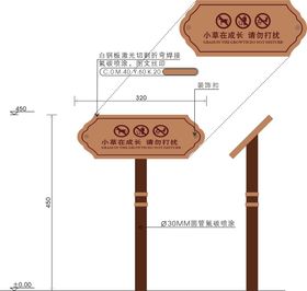 草坪牌矢量标识导视