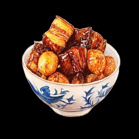 手绘美食海报图片下午茶外卖中国风