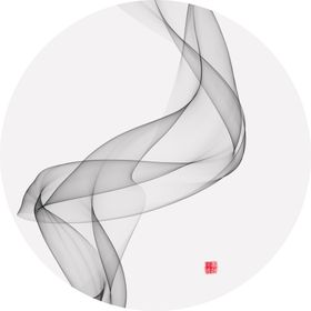 水墨画粉色图片