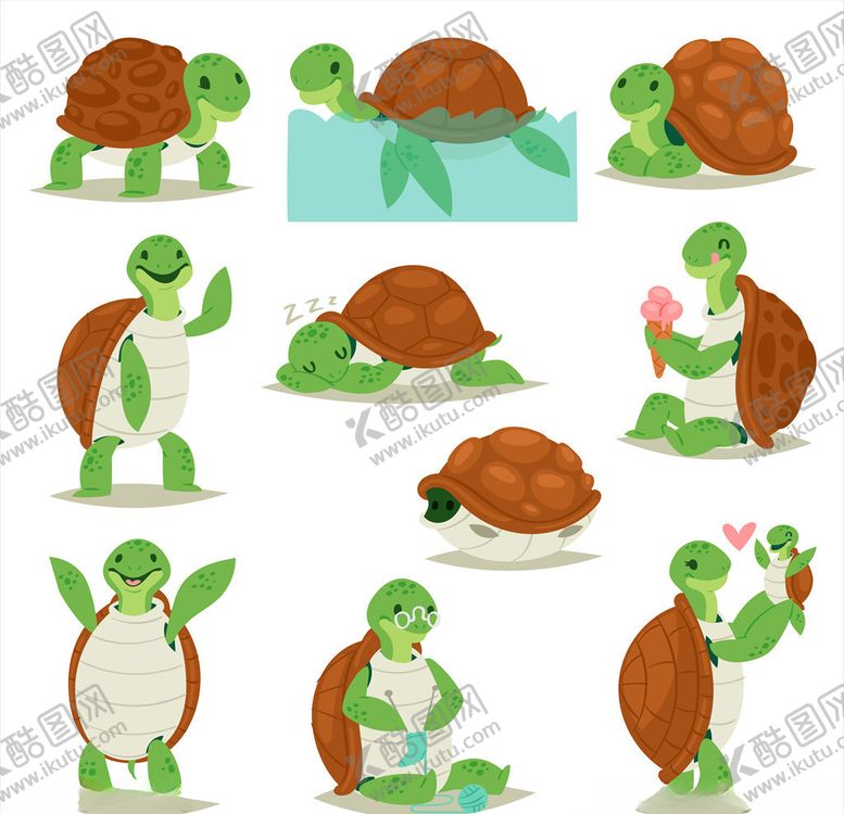 编号：92452907050316424359【酷图网】源文件下载-卡通乌龟
