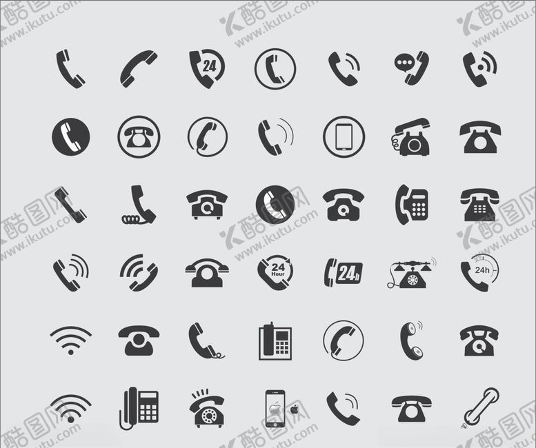 编号：66648909281324043396【酷图网】源文件下载-电话图标