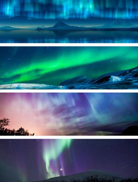 极光素材夜空极光星空素材
